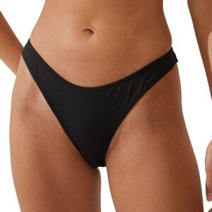 Cotton On Refined High Side Brazilian Bikini Bottom - Black